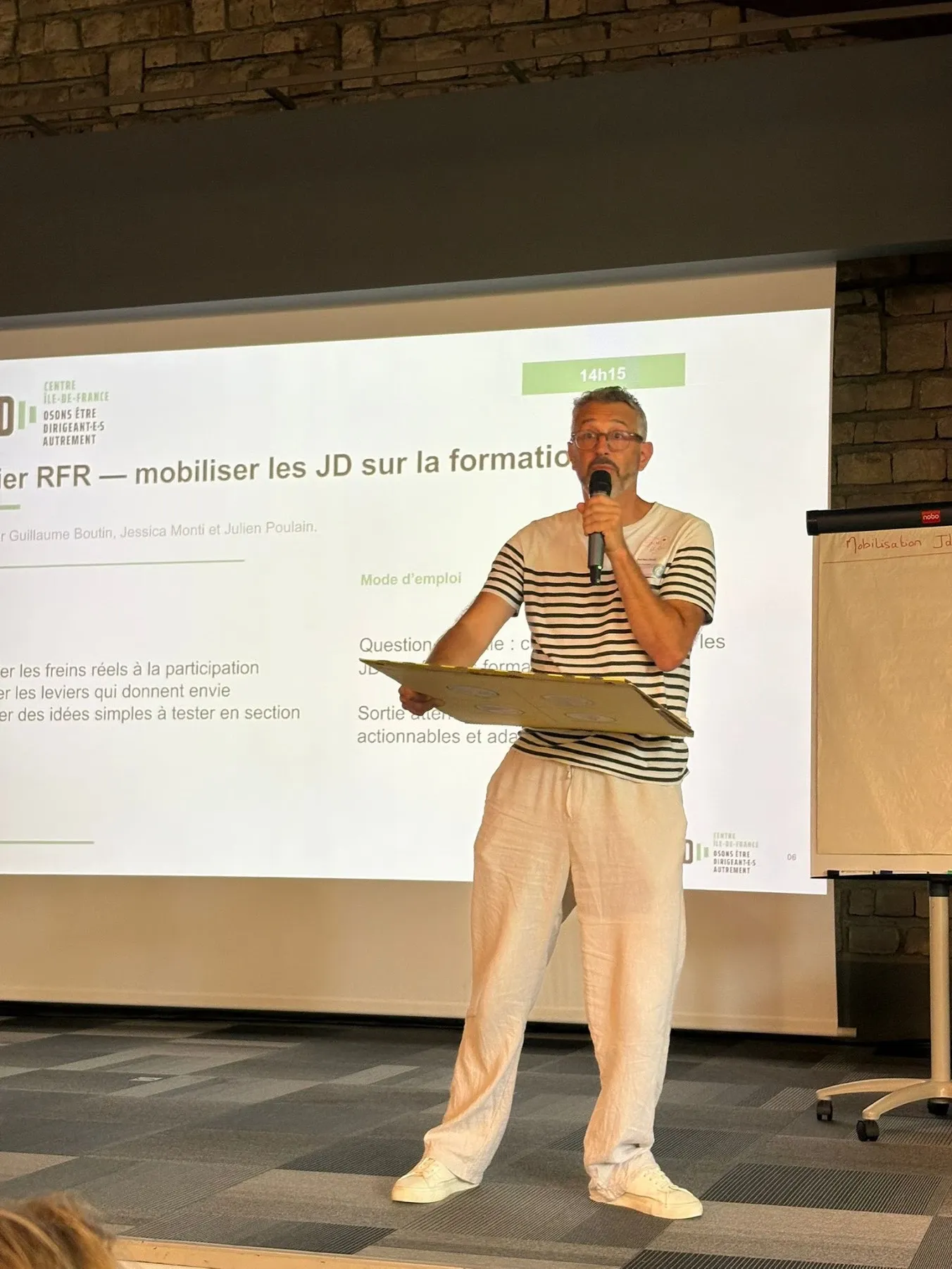 Prise de parole pendant l’atelier consacré à la formation